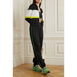 Ganni Striped Appliqued Track Jacket Multi Size FR 32